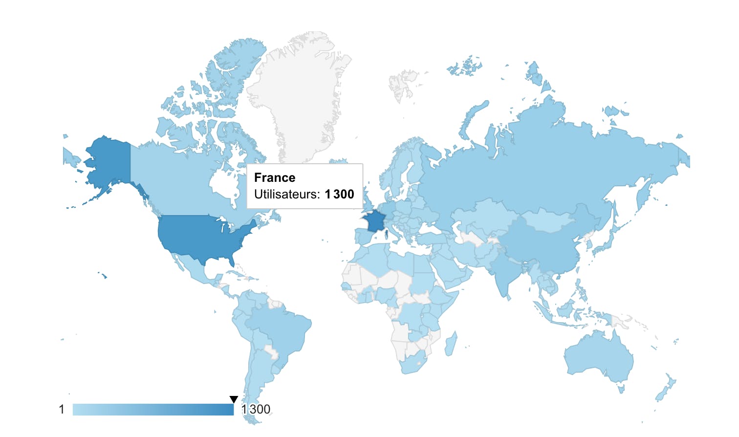 Map of the users of Code Notes in the world