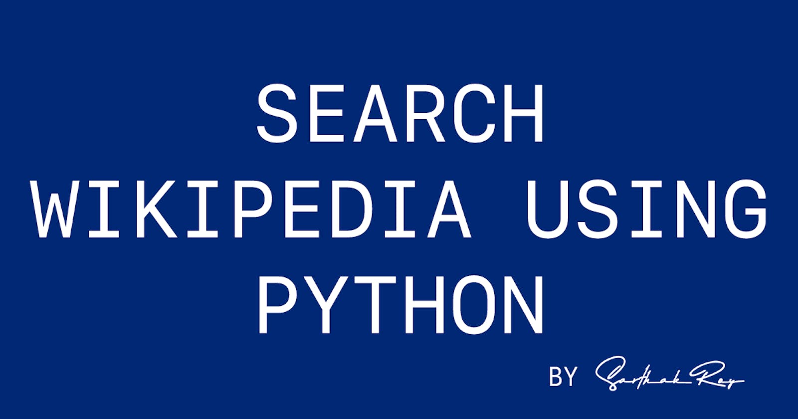 Search Wikipedia using Python