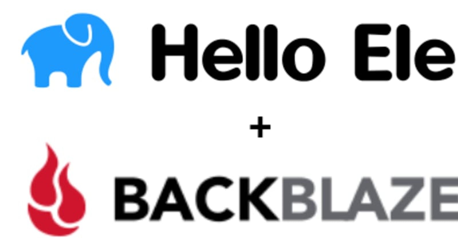 Using HelloEle with free BackBlaze bucket