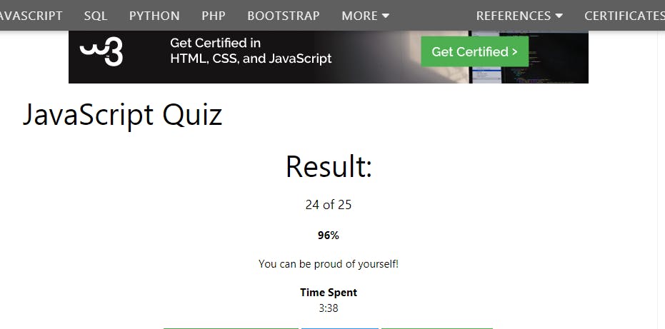 Unclebigbay answers 24 JavaScript questions correctly in 3 minutes and 38 seconds