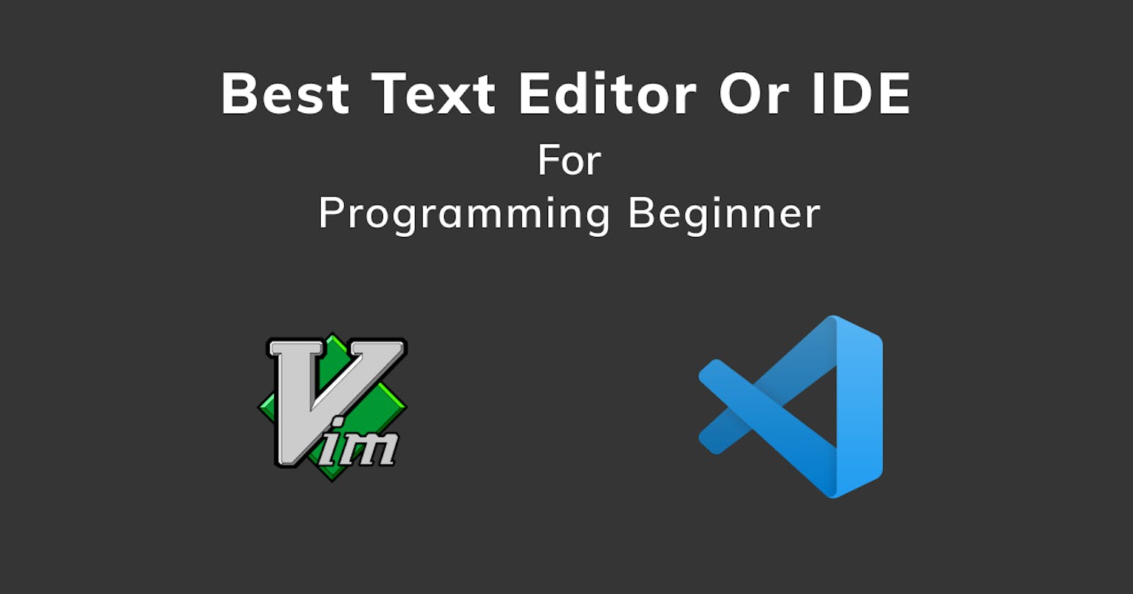 Choose a best text editor or IDE as a Programming beginner VIM or VScode