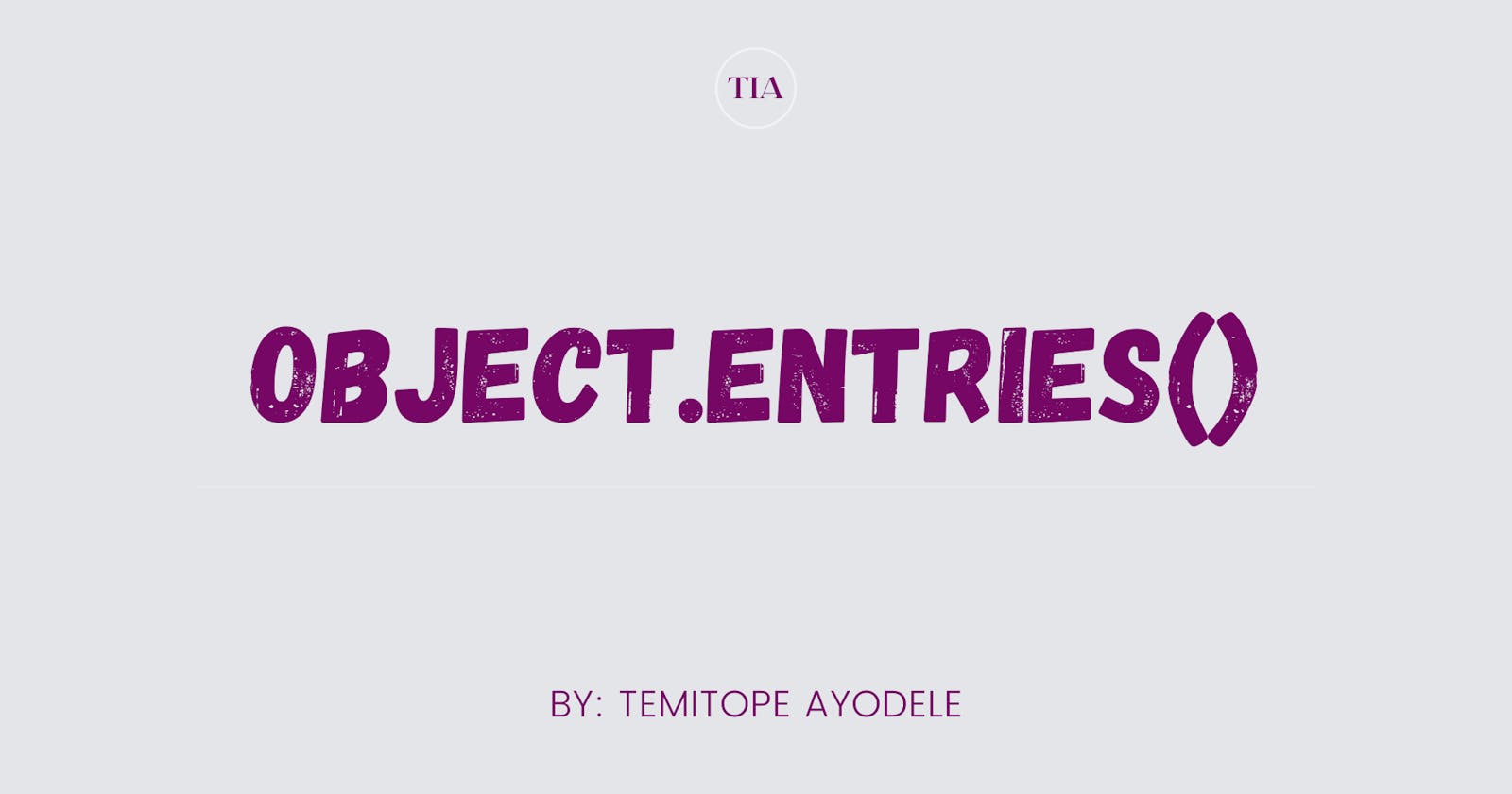 Object.entries()
