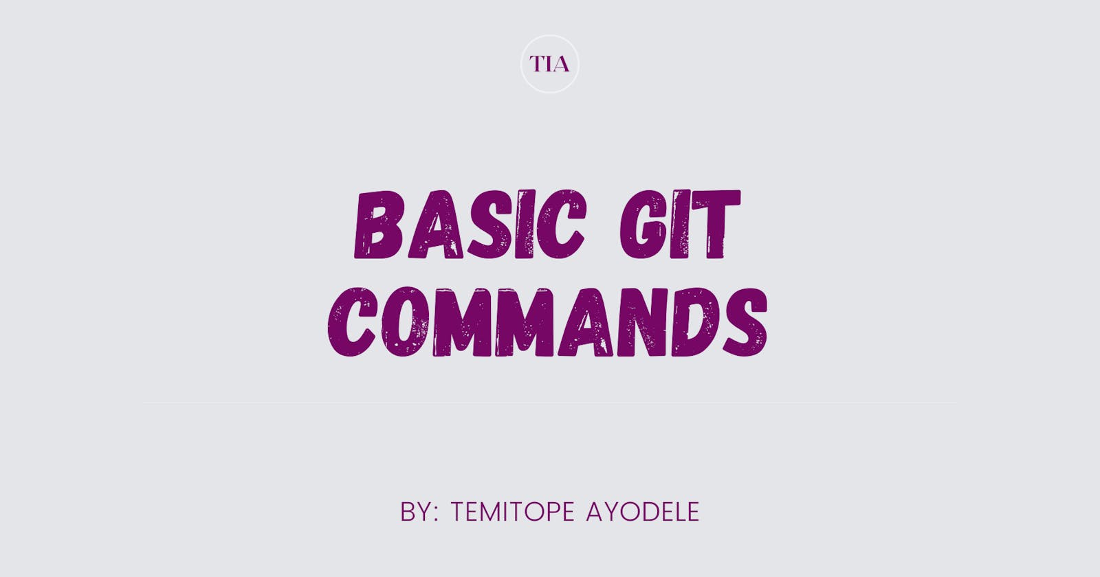 Basic Git commands