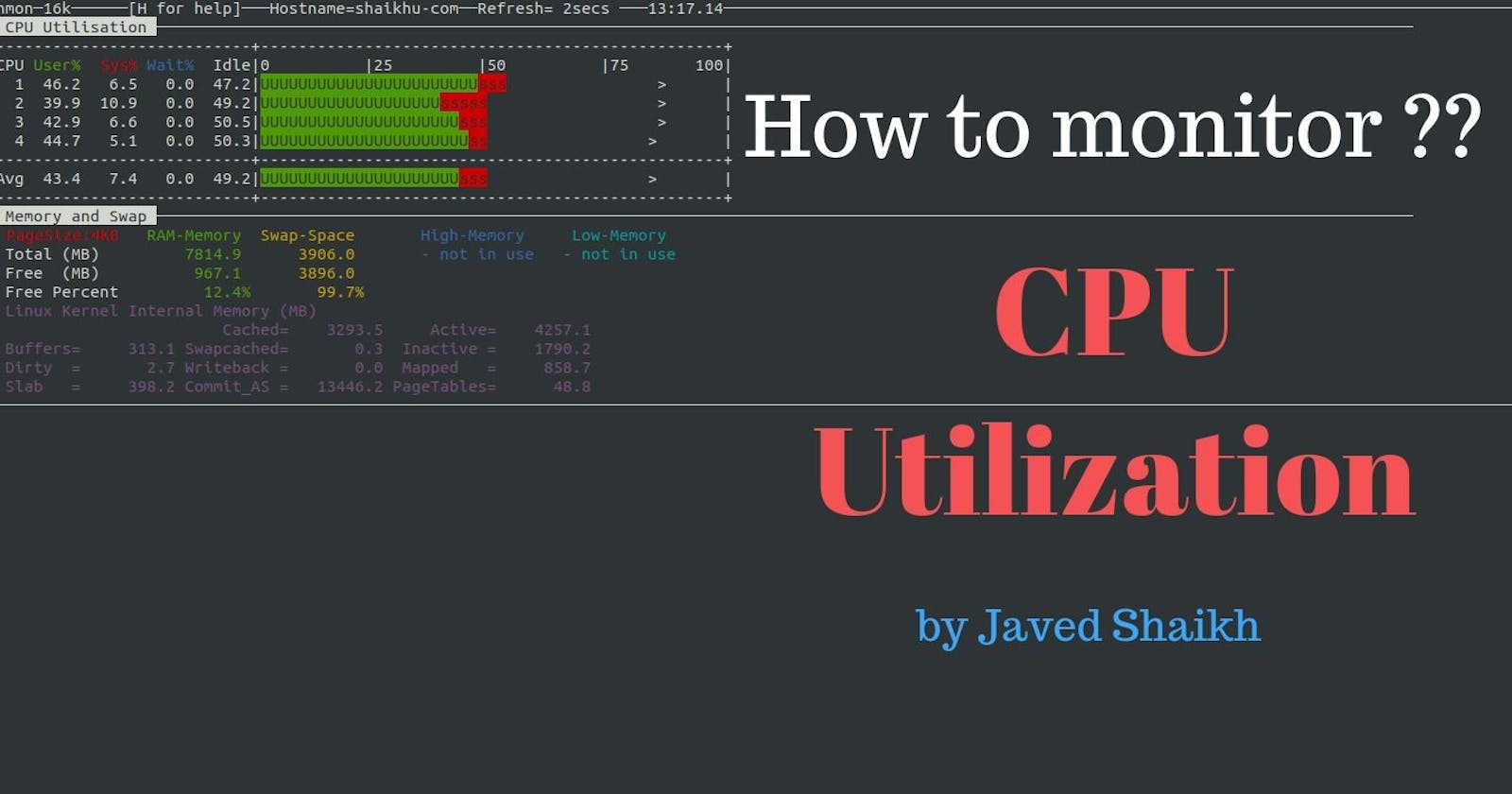 How to monitor CPU utilization in Linux