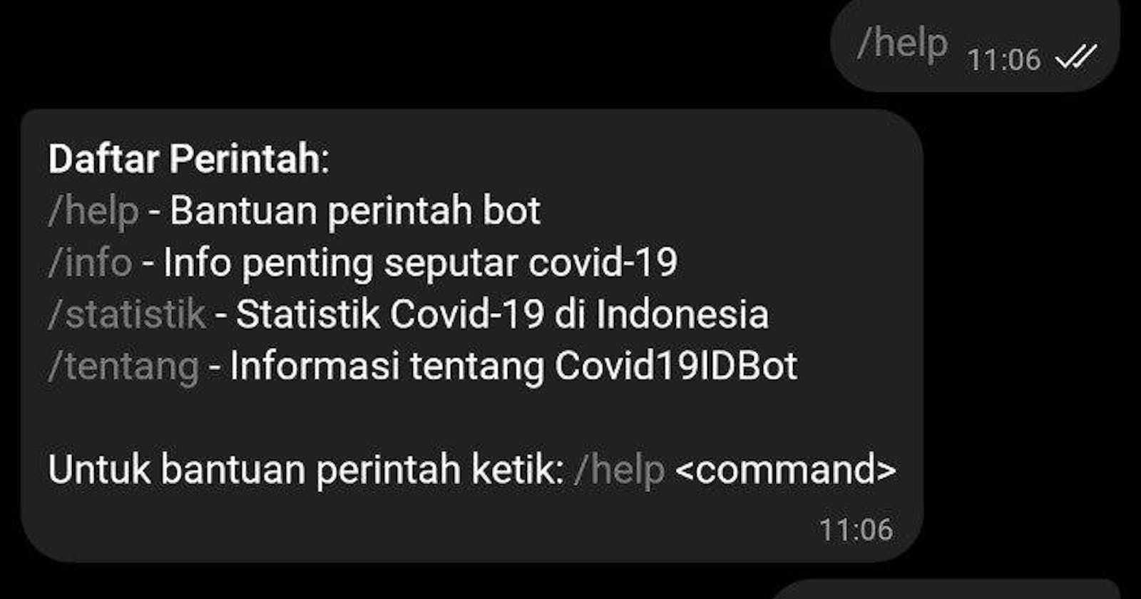 Telegram Bot Covid19 Indonesia