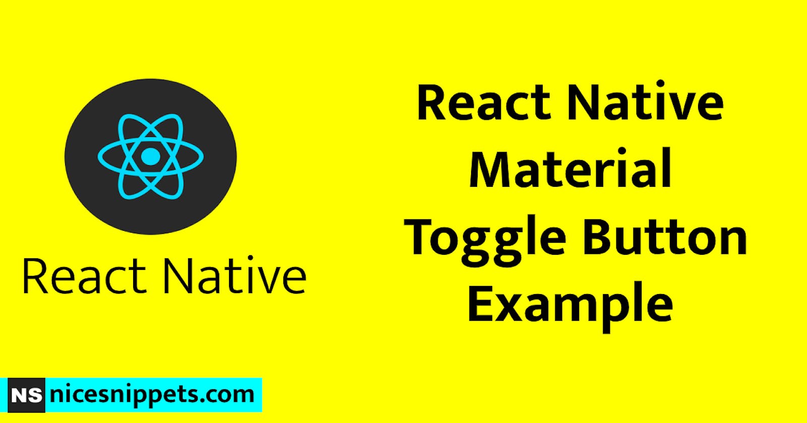 React Native Material Toggle Button Example
