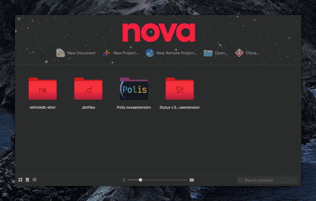 Nova.app welcome screen