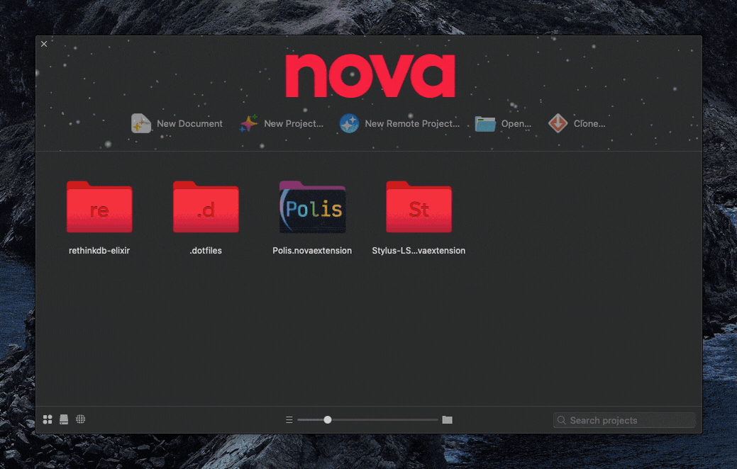 Nova.app welcome screen
