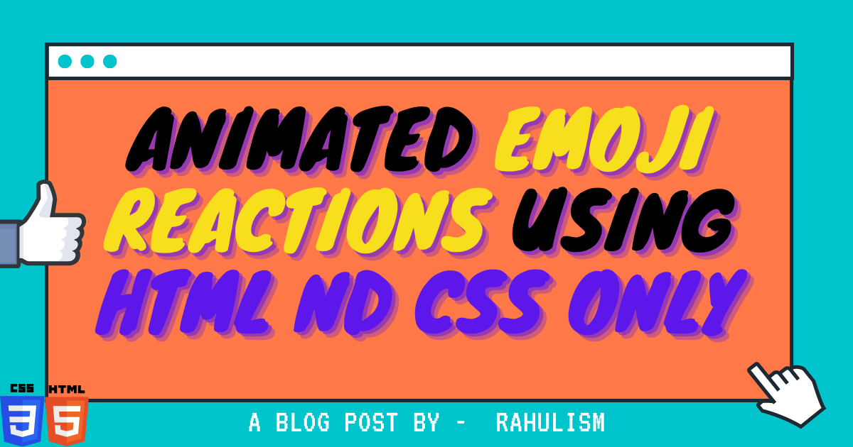 Animated emoji reactions using HTML nd CSS only