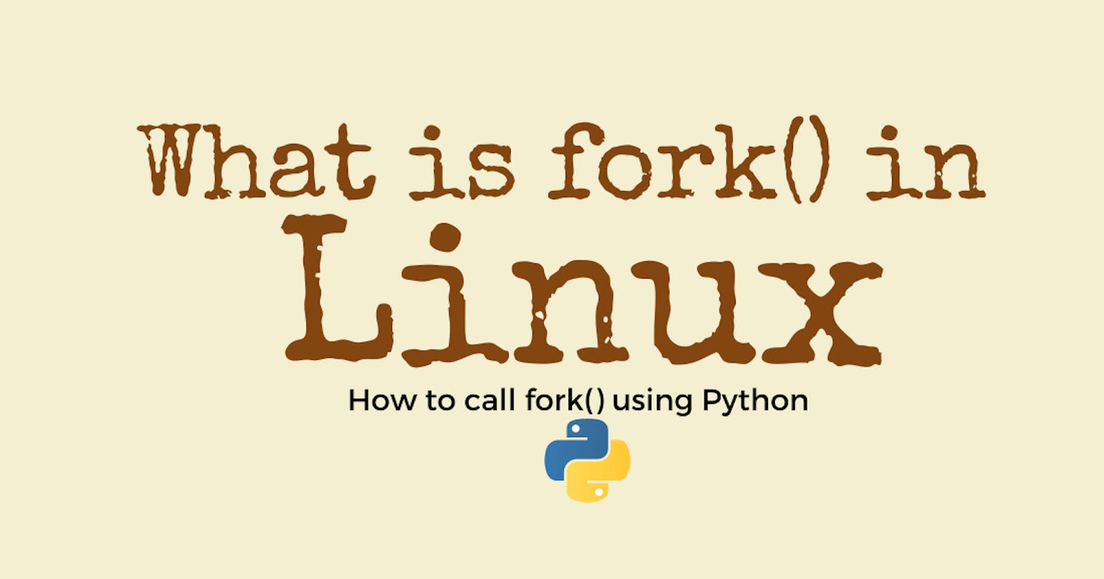 What is fork() system call and how to fork using Python