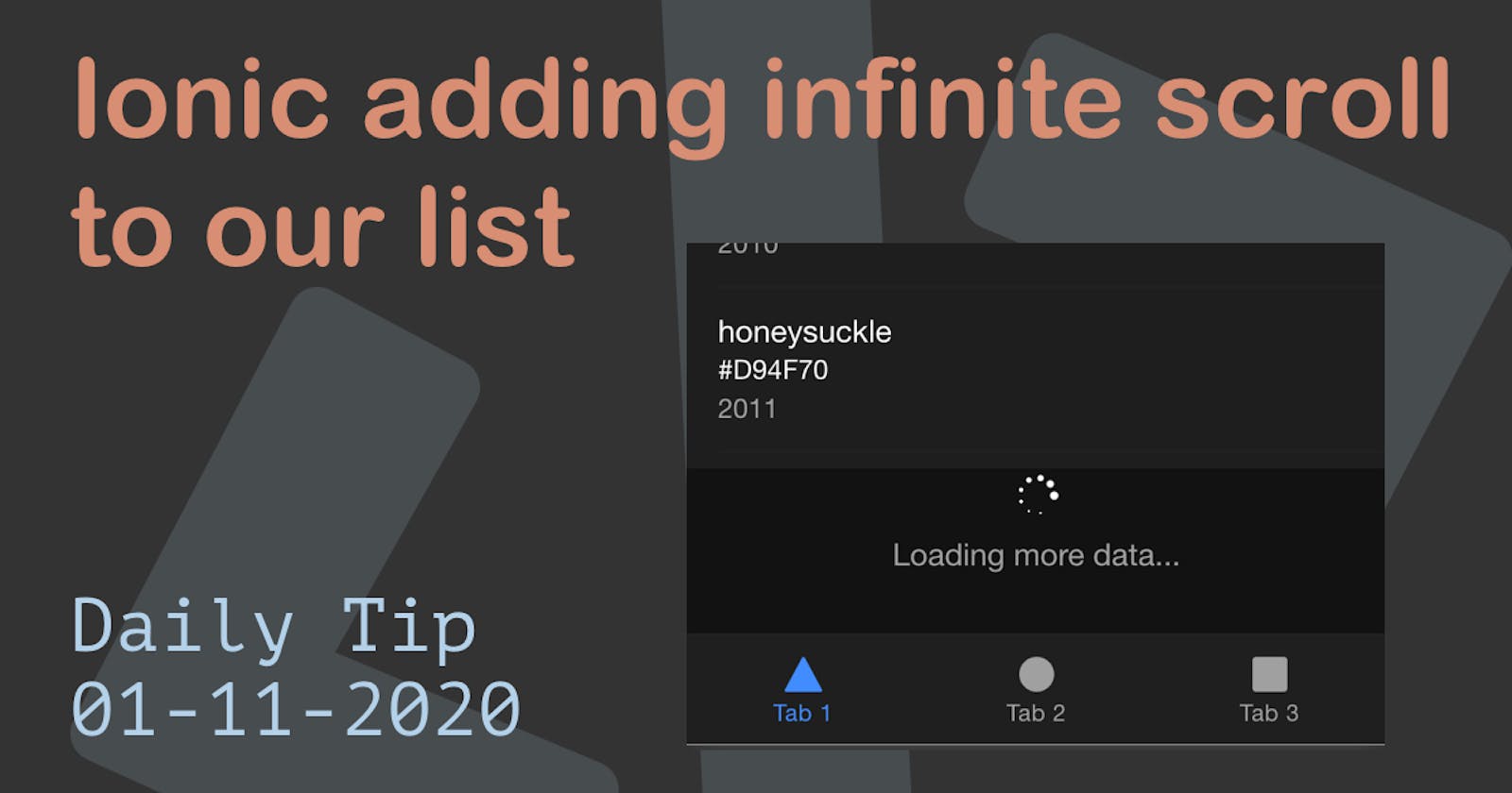 Ionic adding infinite scroll to our list