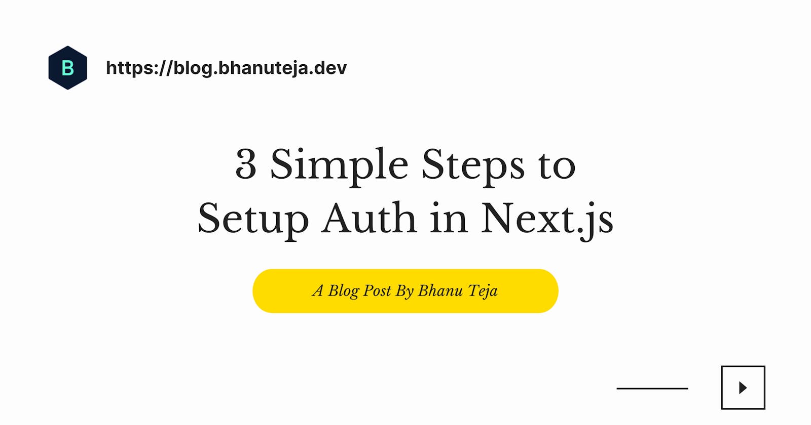 3 Simple Steps To Setup Authentication in Next.js