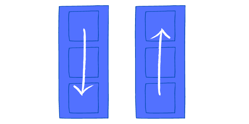Flex direction column and column reverse