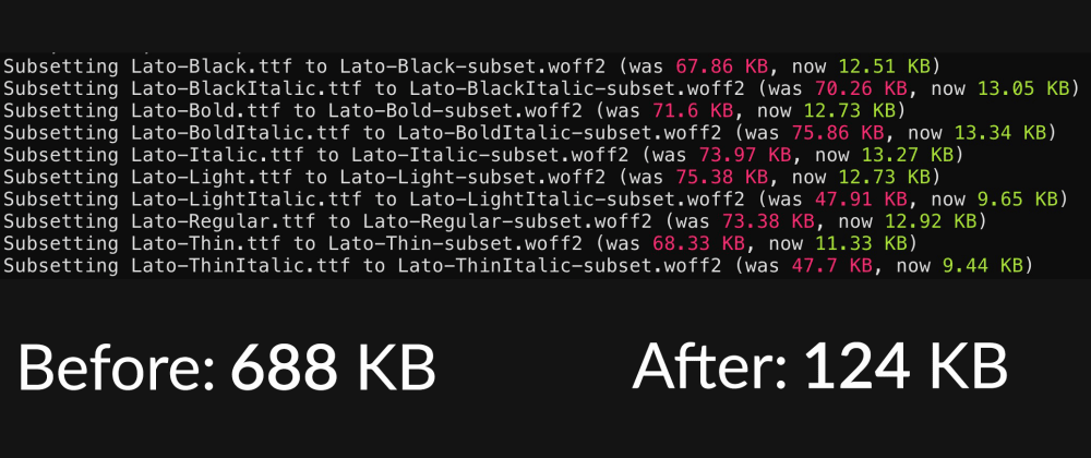 Optimizing Font Files for the Modern Web