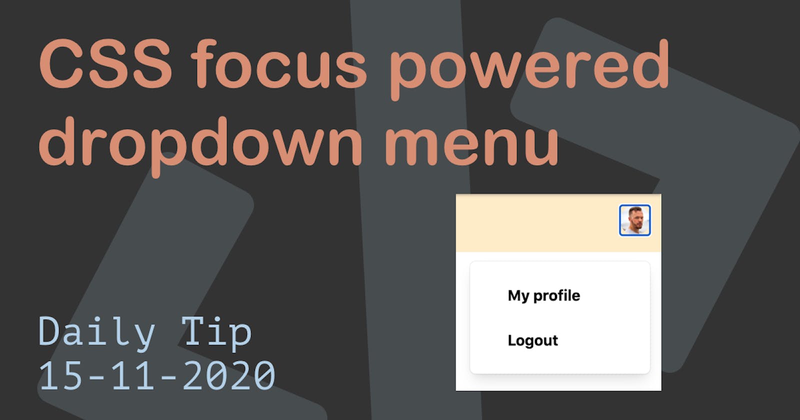 CSS focus powered dropdown menu