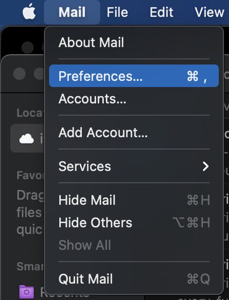 Mac mail preferences