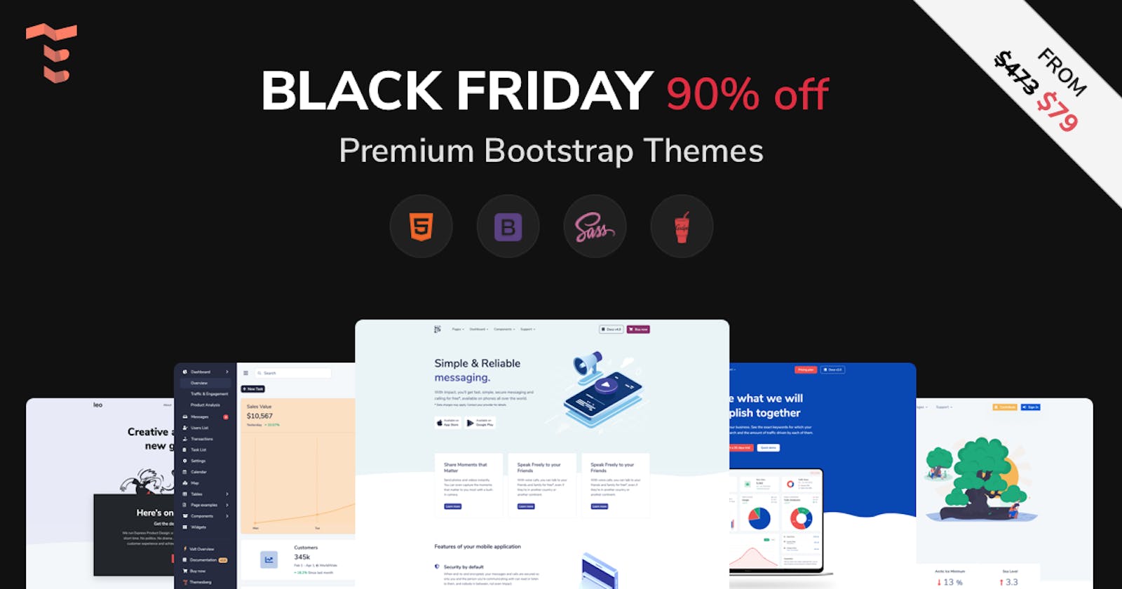 Black Friday 90% Off Bootstrap Themes, Admin Templates, and UI Kits