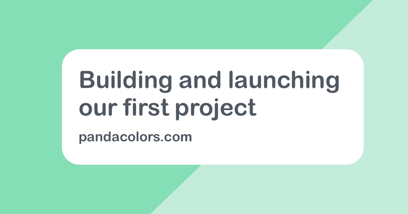 Building and launching our first project - Pandacolors.com