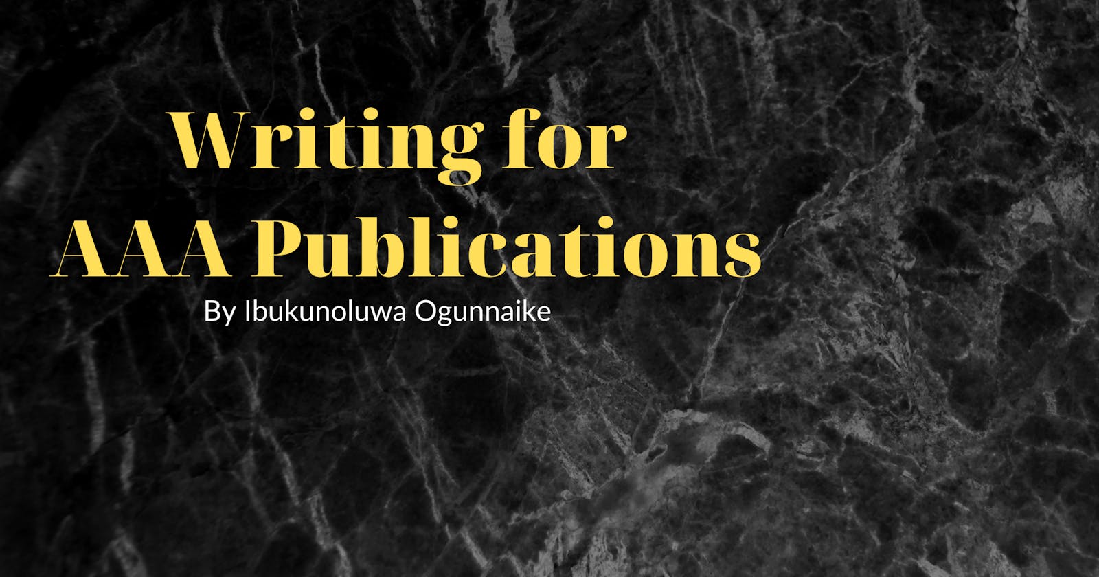 Writing for AAA Publications