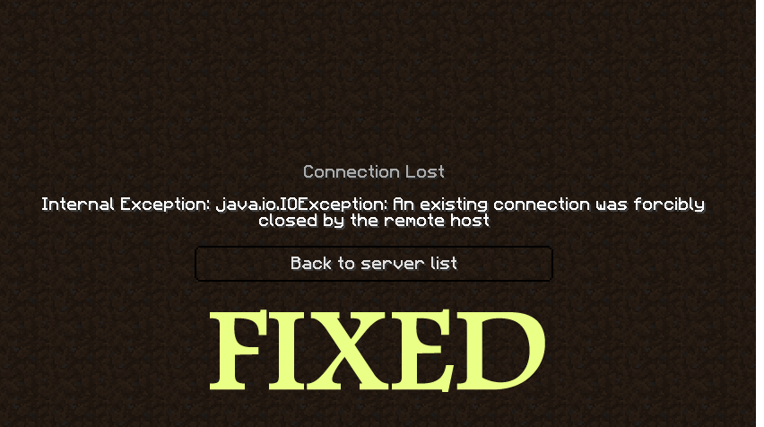 Internal exception connection reset. Майнкрафт connection Lost. Connection Lost.