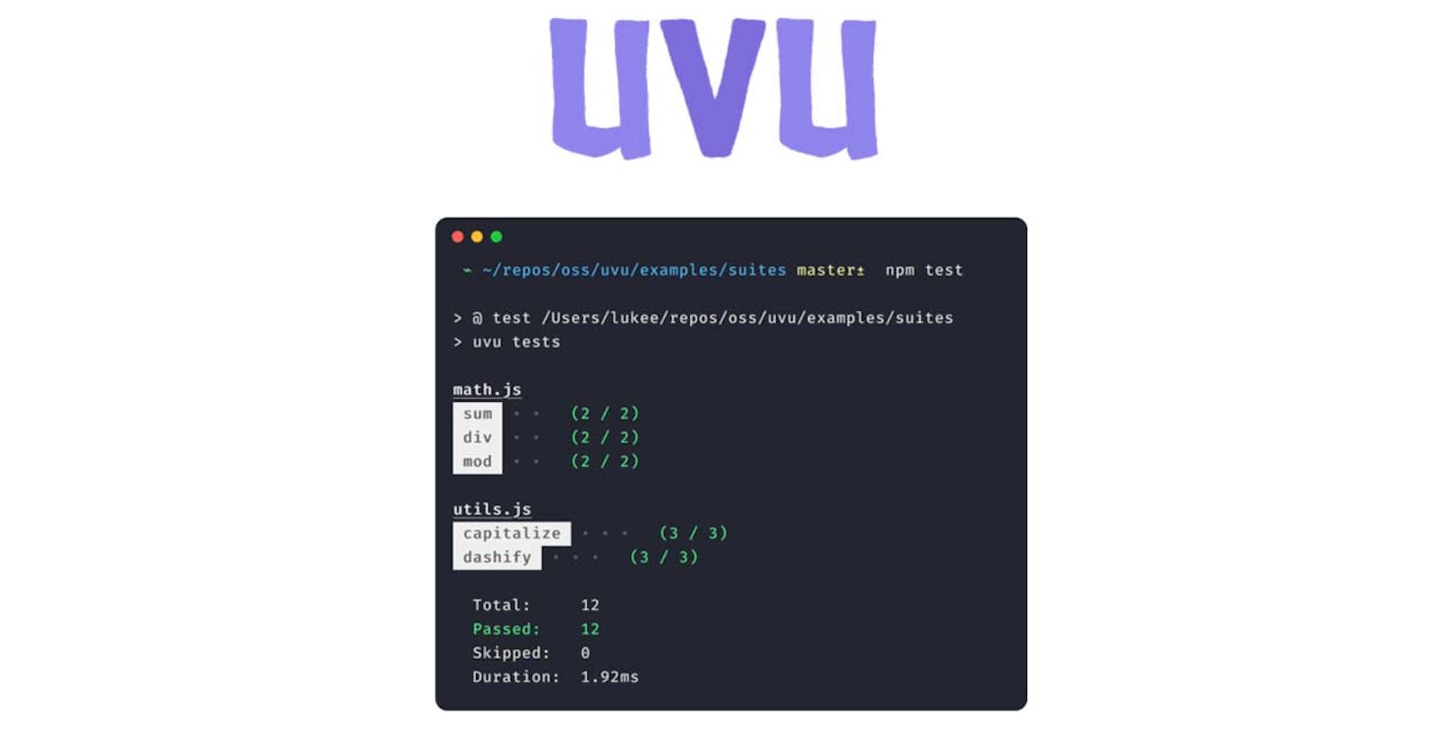 Boost your Javascript test lifecycle with uvu