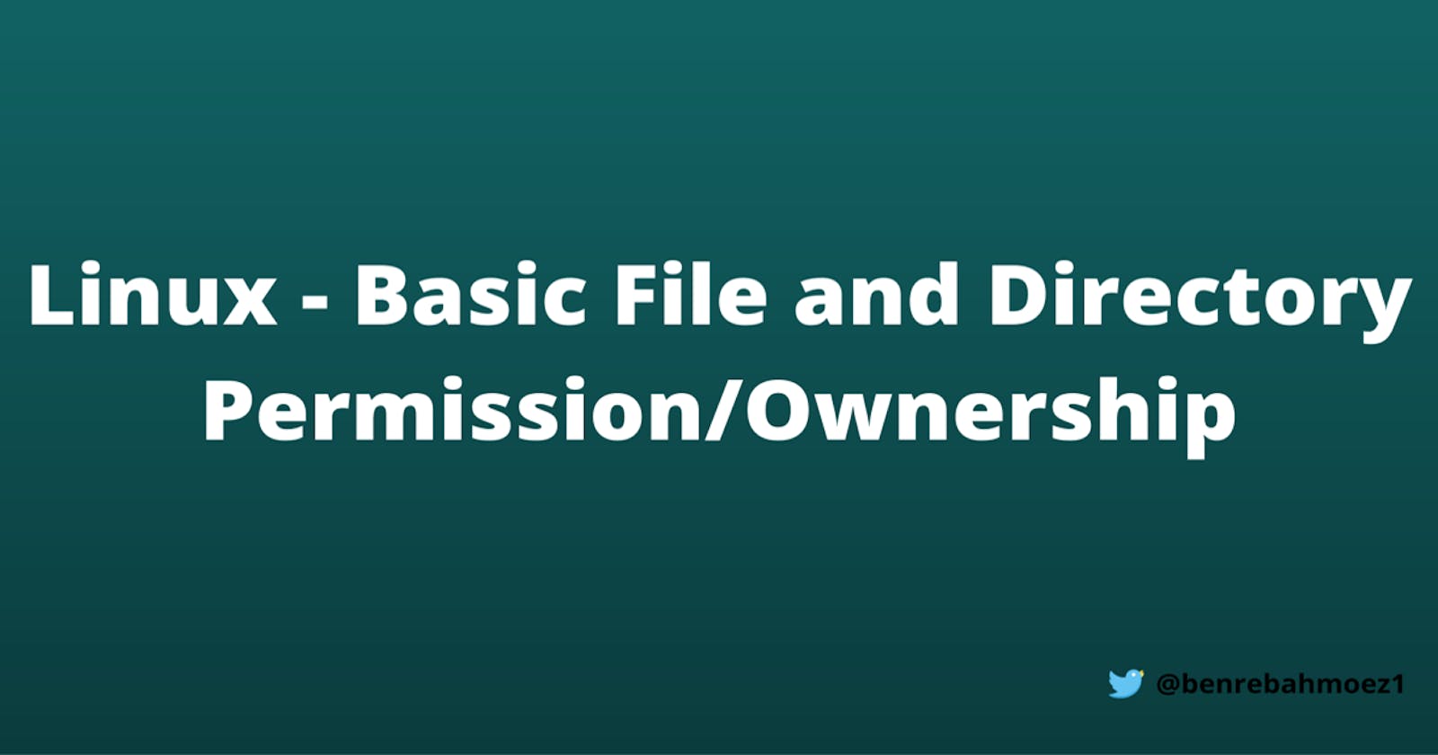 Linux - Basic File and Directory Permission/Ownership