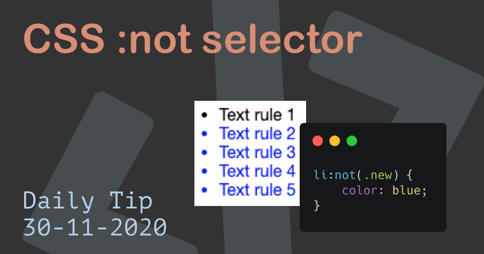 CSS :not selector