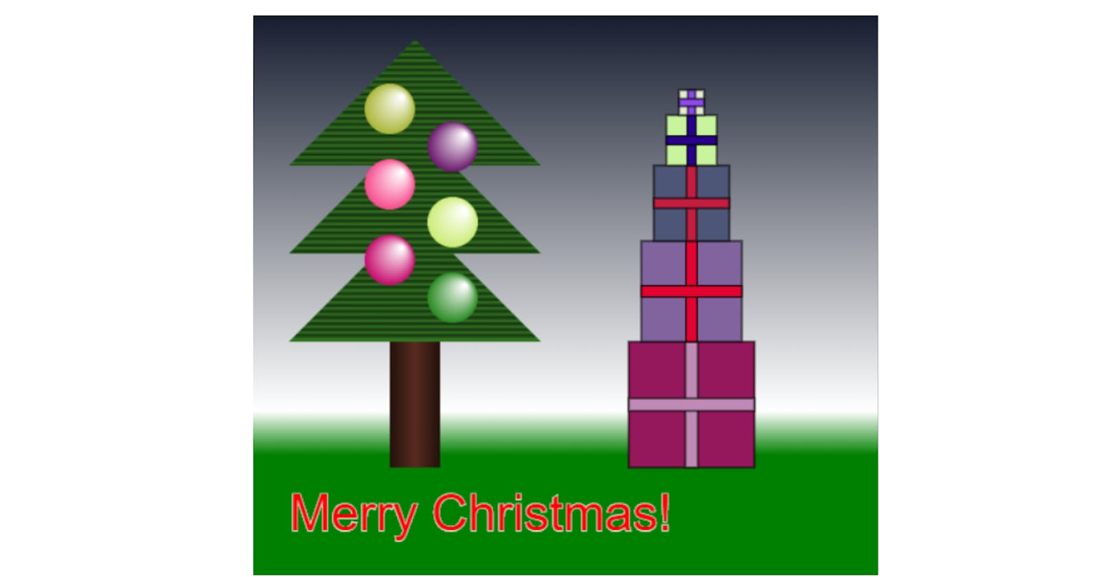HTML Canvas Christmas tutorial - part 2: REPETITION and DEPTH