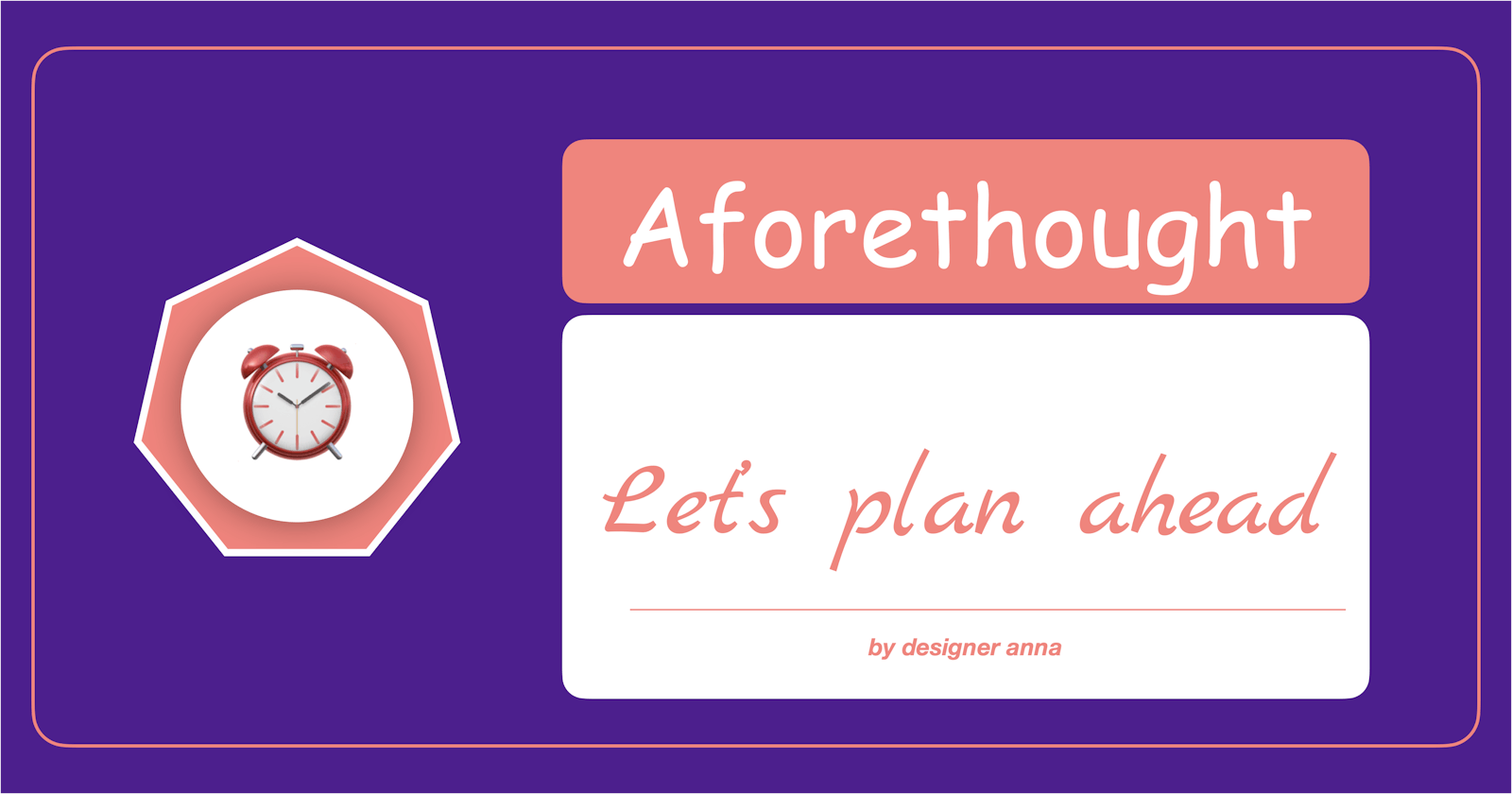 Aforethought - Let's Plan Ahead