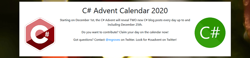 Banner for C# Advent Calendar