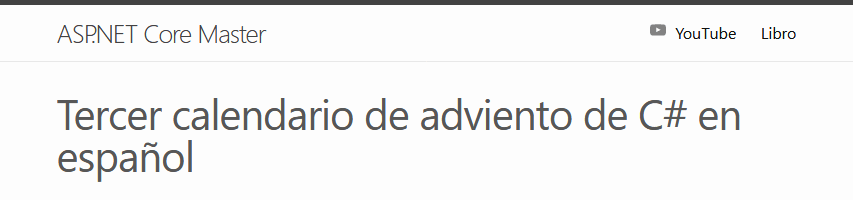 Banner for Tercer calendario de adviento de C#