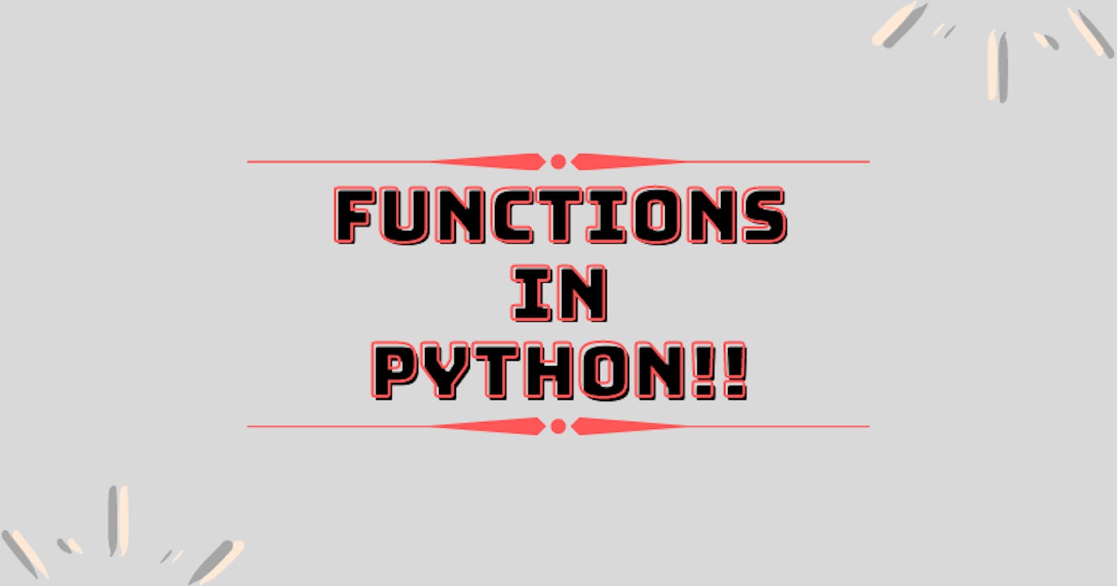 Functions in python