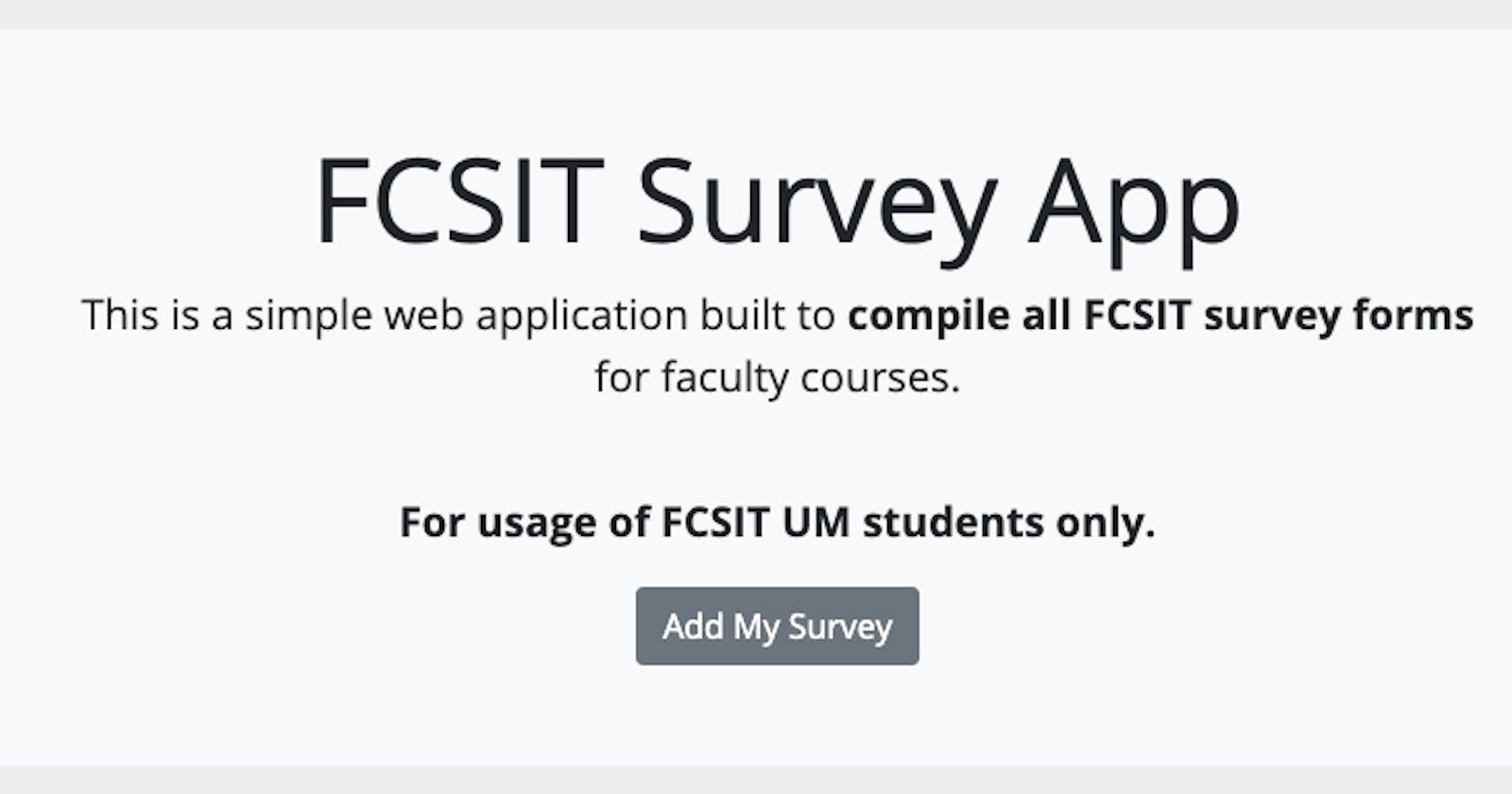 FCSIT Survey App