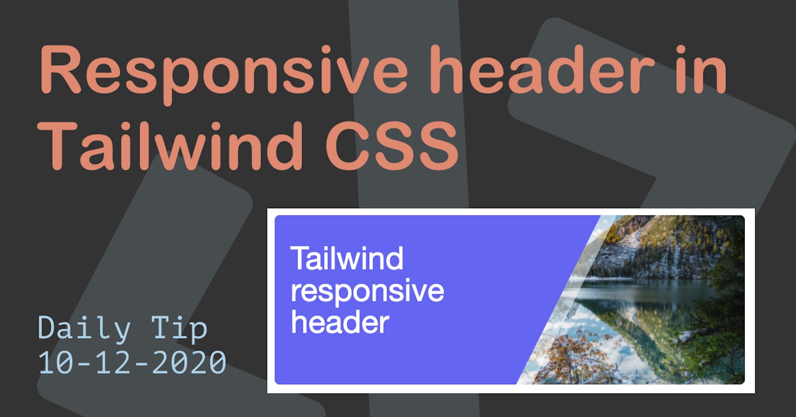 Responsive header in Tailwind CSS
