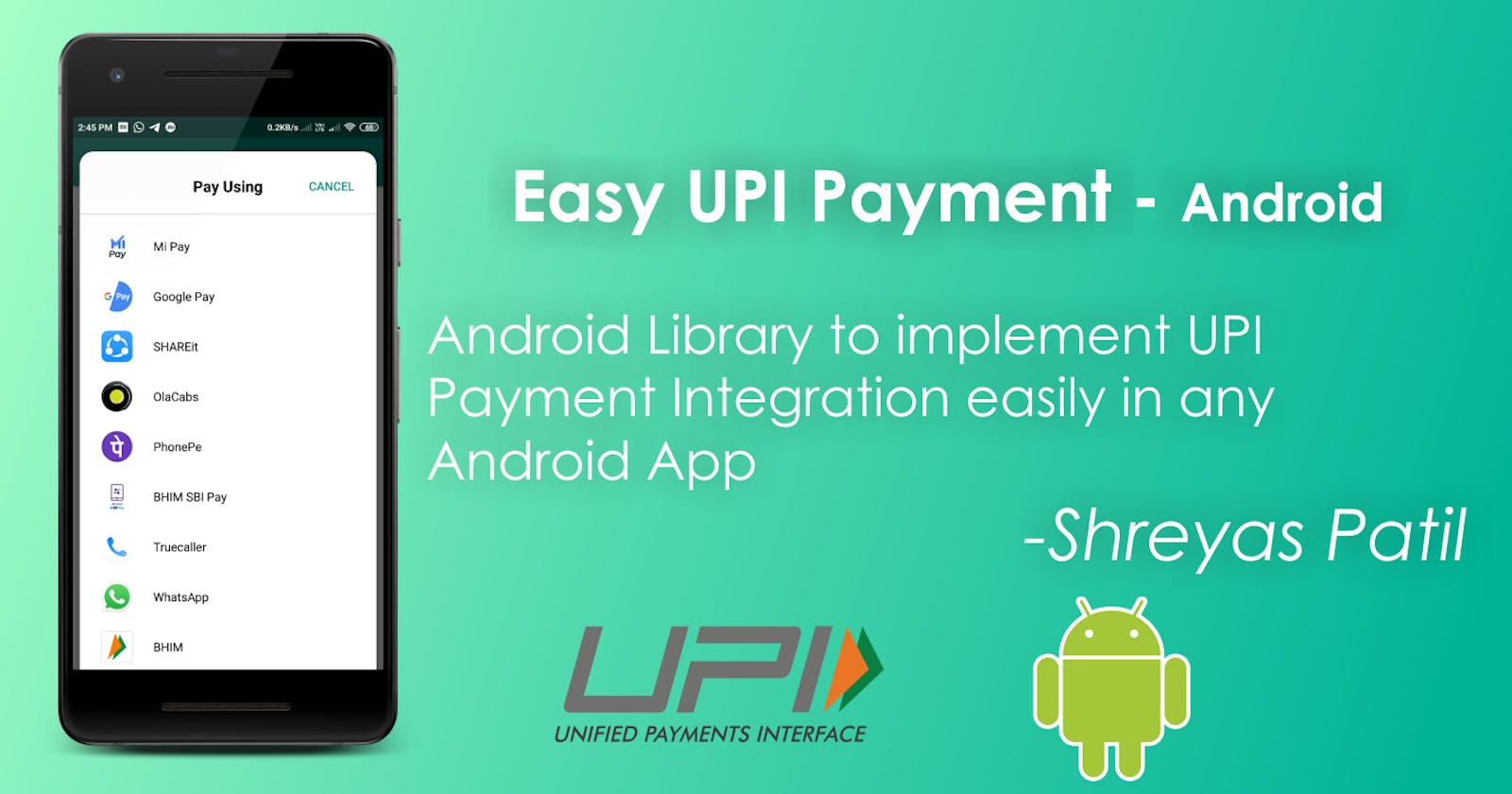 💳UPI Payment Integration in Android with EasyUpiPayment library📱💸