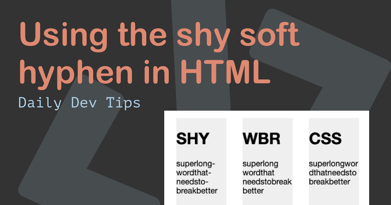 Using the shy soft hyphen in HTML