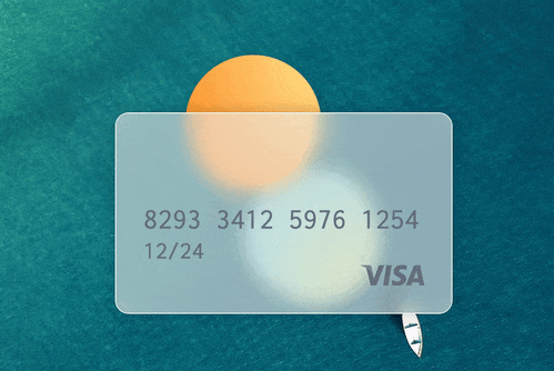 CSS Glass credit card effect