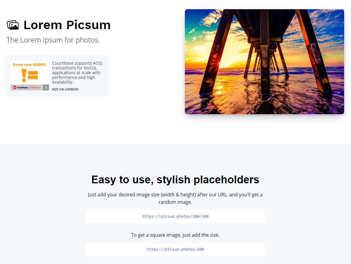 Picsum screenshot
