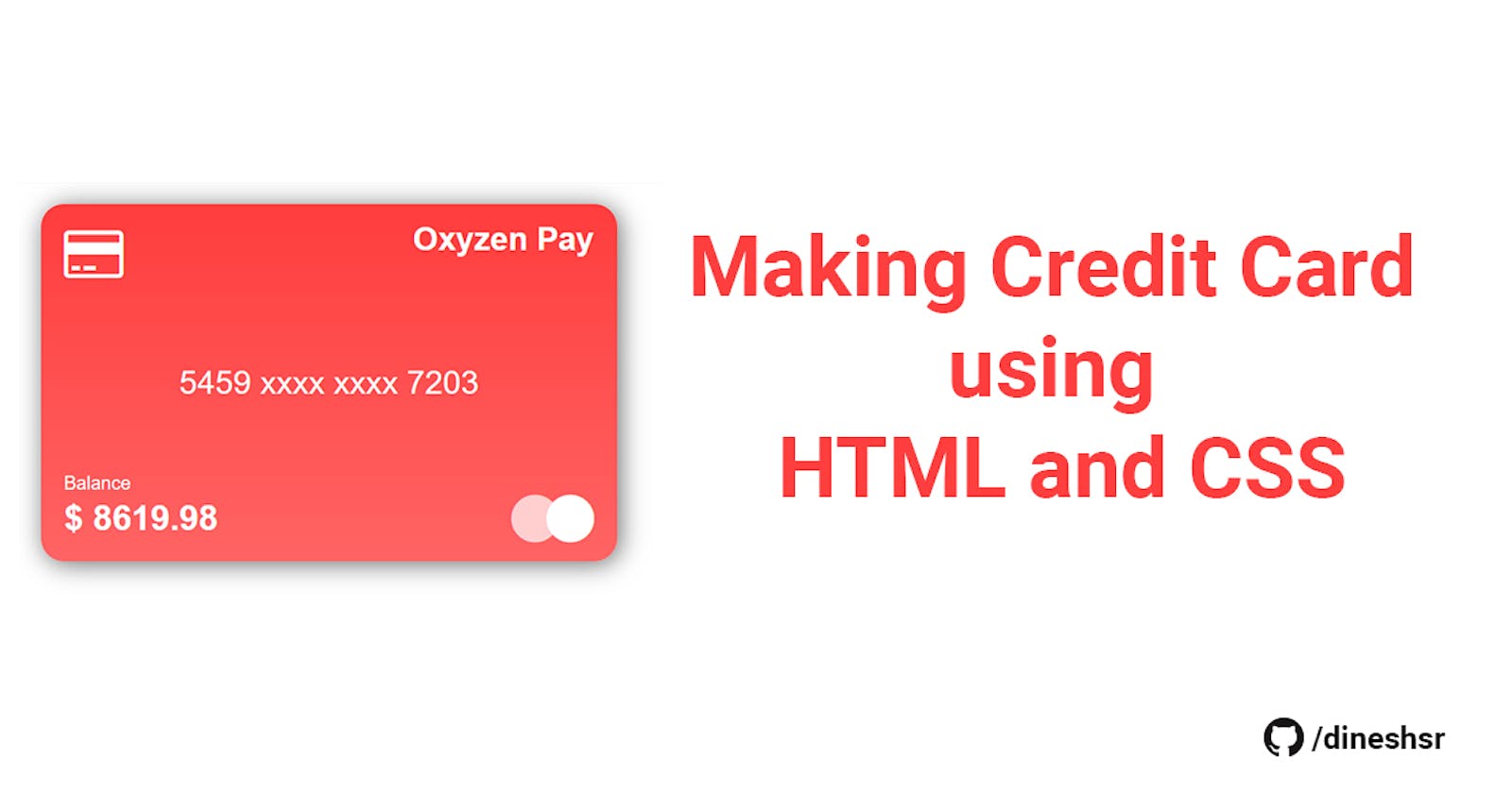 Making Credit Card using HTML and CSS