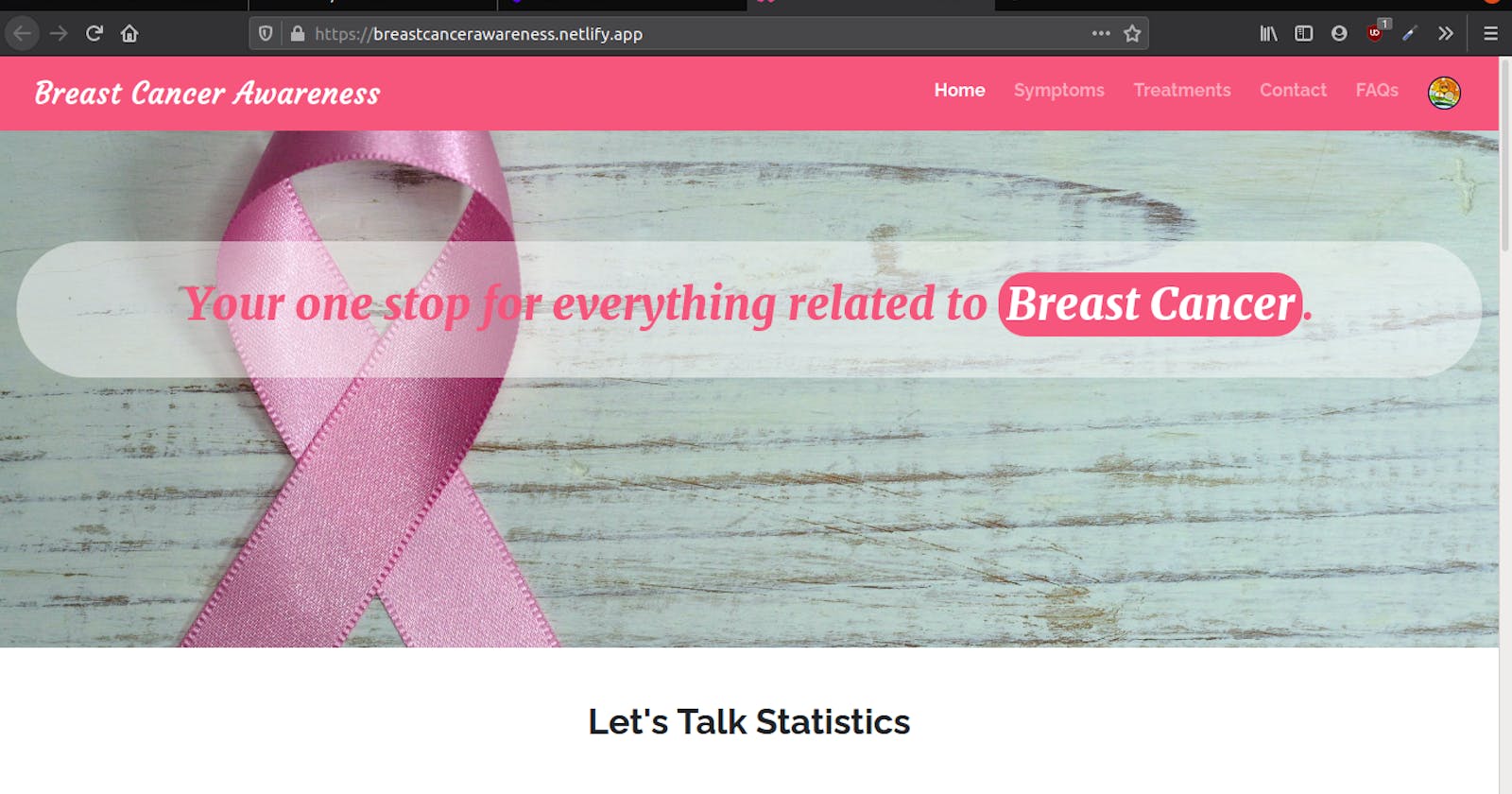 Website for Breast Cancer Awareness