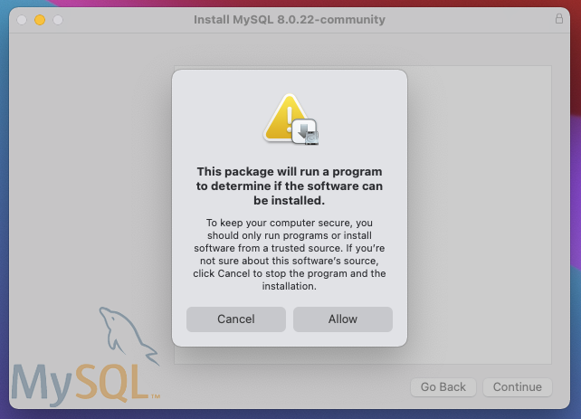 MySQL installer Mac