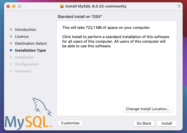 MySQL install location