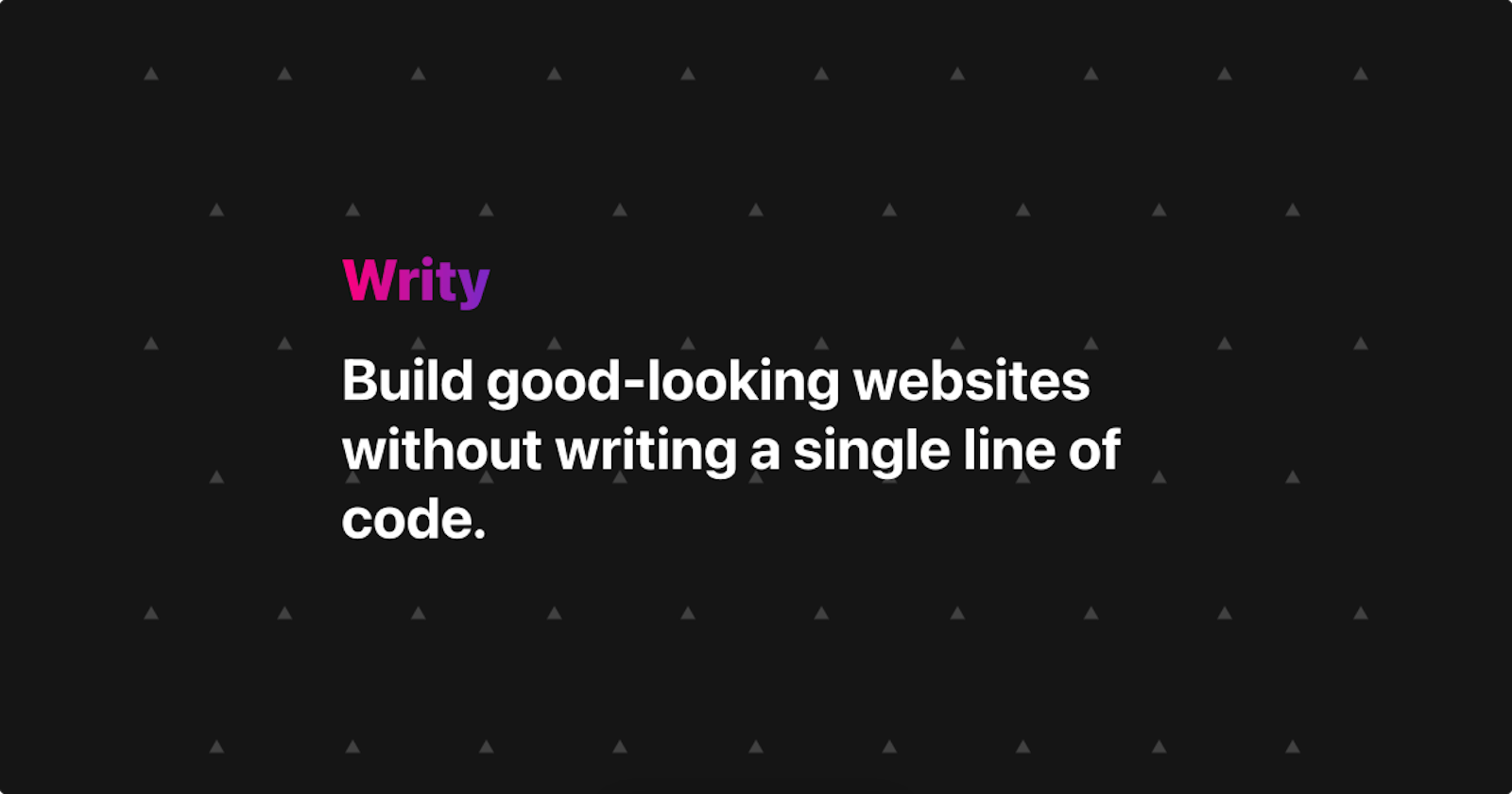 Writy - Create beautiful websites without writing a single line of code