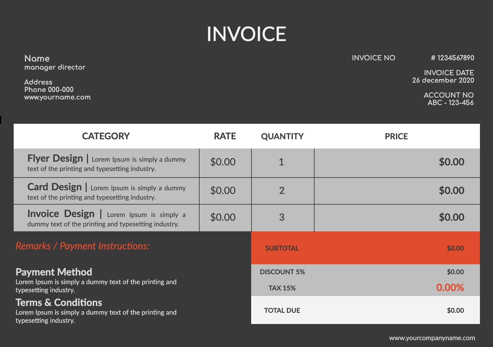 Invoice Template from thegoodocs.com