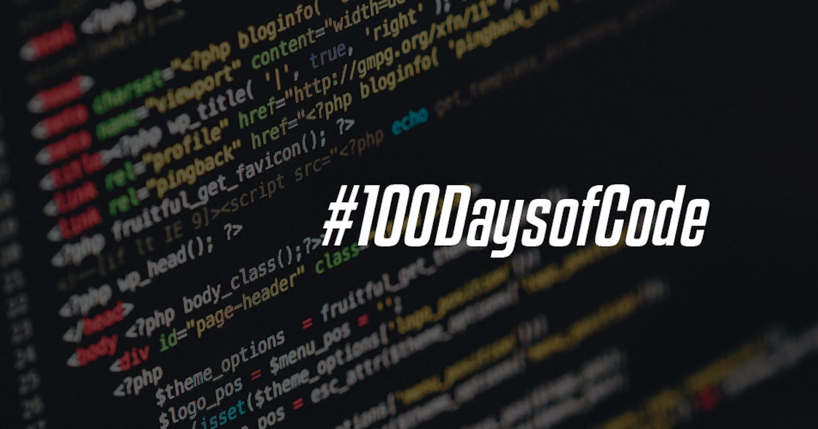 Starting 100 days of code challenge for the first time 🚀
