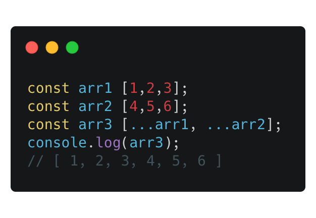 Combining arrays using the spread operator