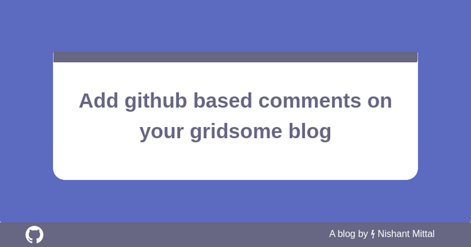 Add github based comments on your gridsome blog