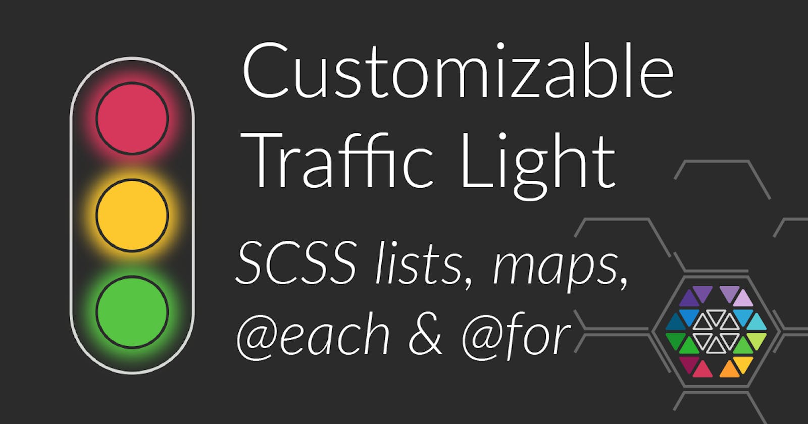 Customizable traffic light with CSS (SASS @each/@for)