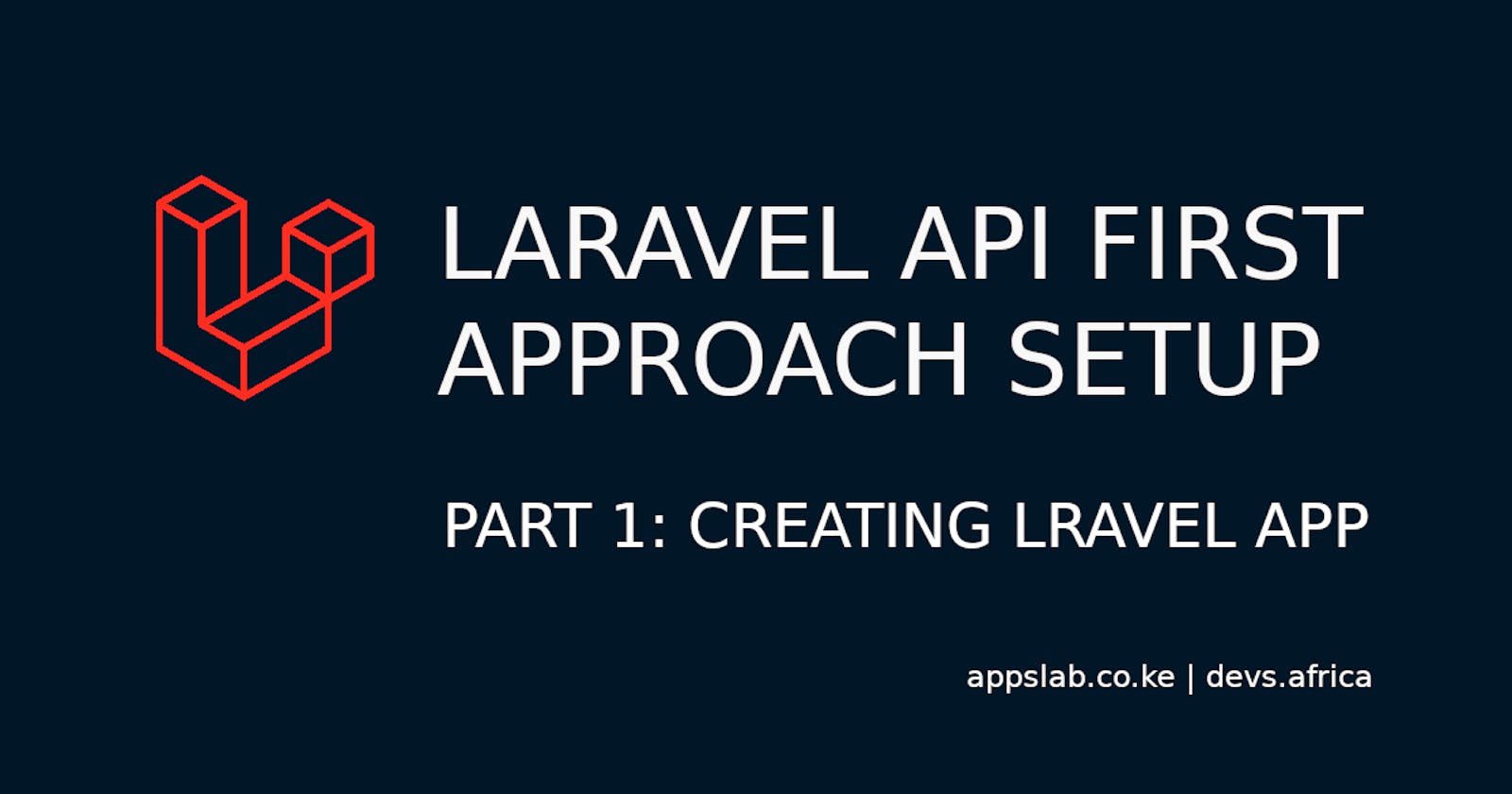 Creating a Laravel application ~ part I of Laravel API Setup.