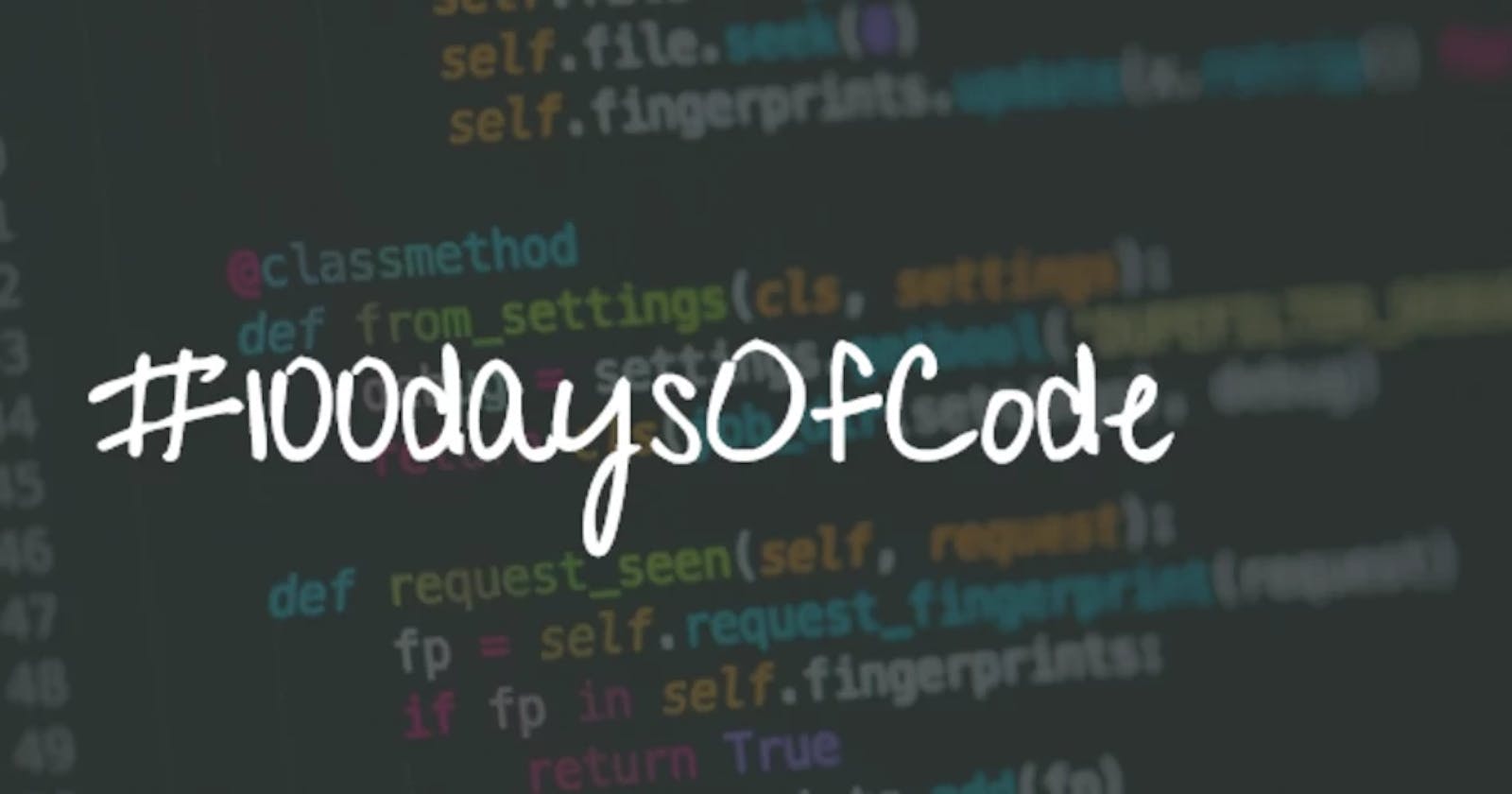 #100DaysOfCode